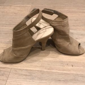 Nine West Suede Peep Toe Heels